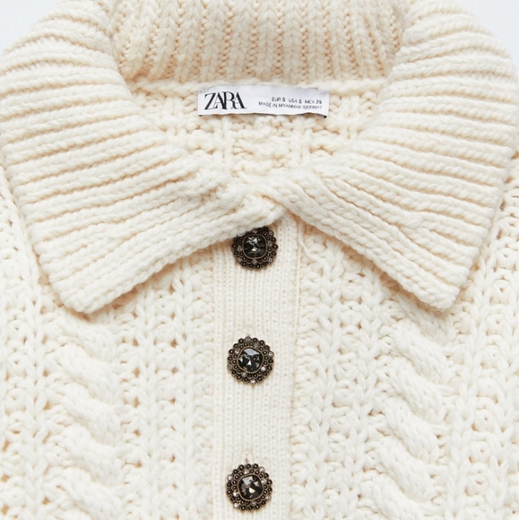 ZARA | Bloggers Fave Cropped Cable Knit Sweater - Picture 12 of 16